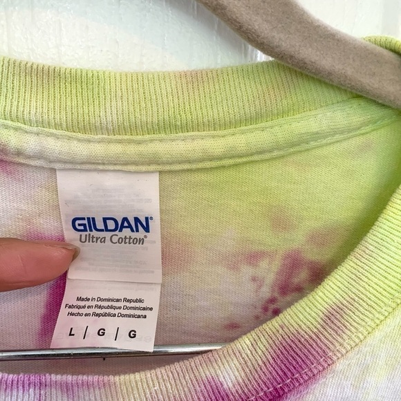 Gildan tie dye Skull t-shirt skeleton Grateful Simko tee hippie hipster goth L - Picture 2 of 5